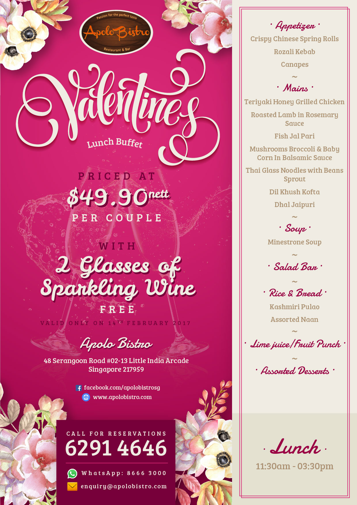 revelry bistro valentines day